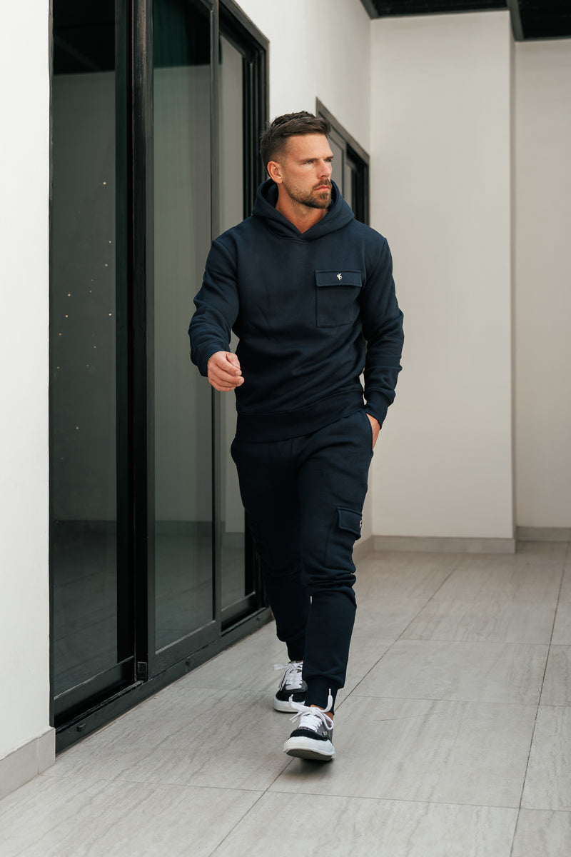 FS Navy / Gold Cargo Hoodie - FSR038 (PRE ORDER 22ND DECEMBER)