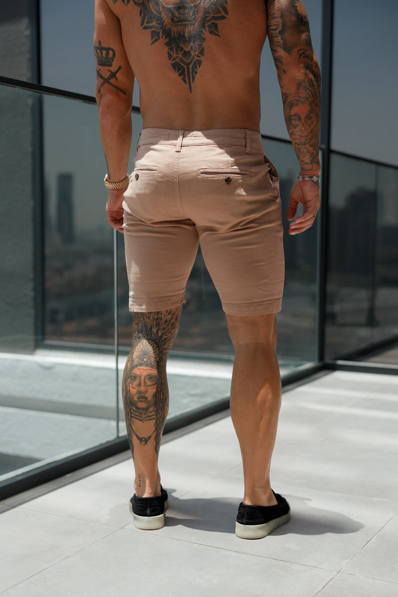 Father Sons Slim Fit Coffee Chino Shorts - FSH989