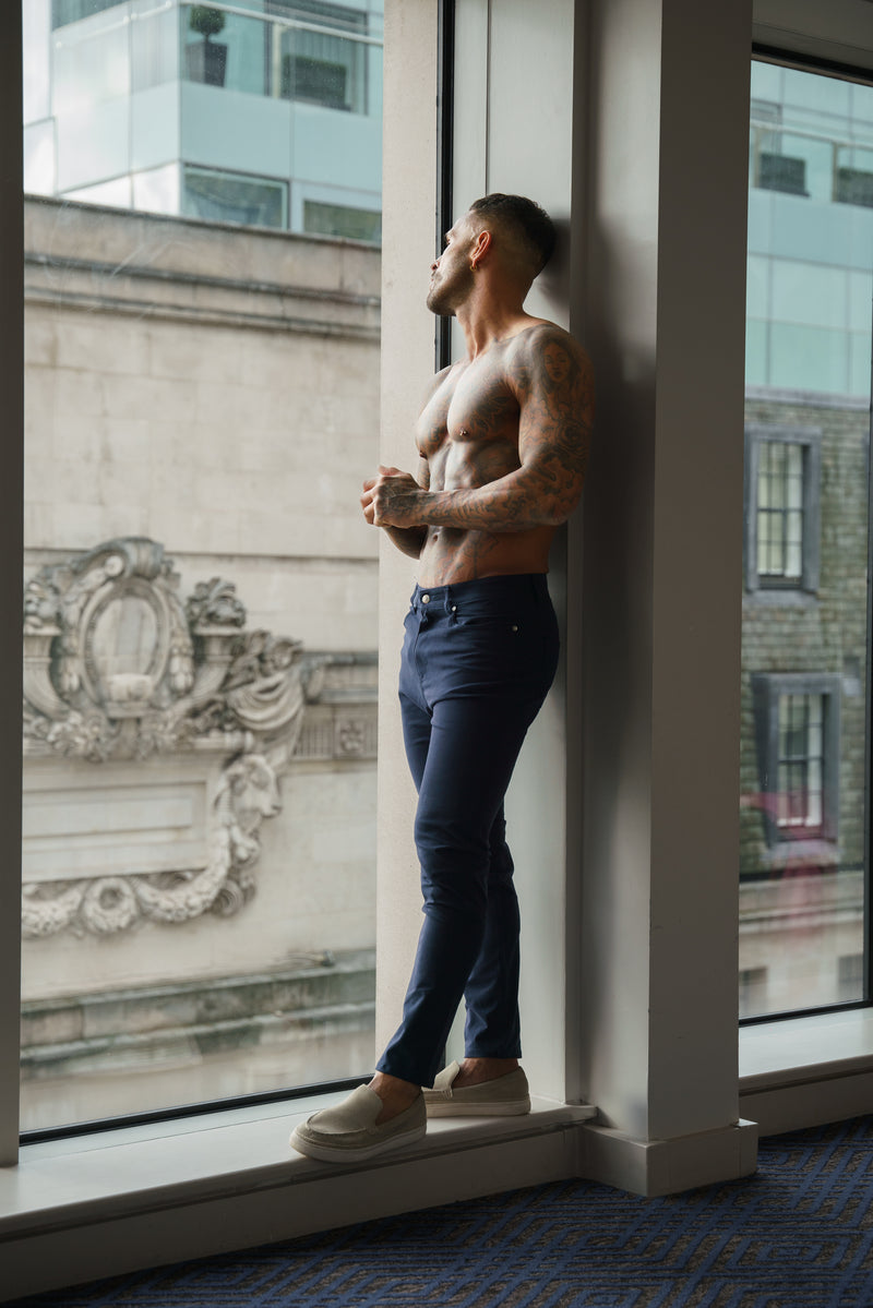Father Sons Ultra Stretch Navy Relaxed Jeans - FSJEAN015
