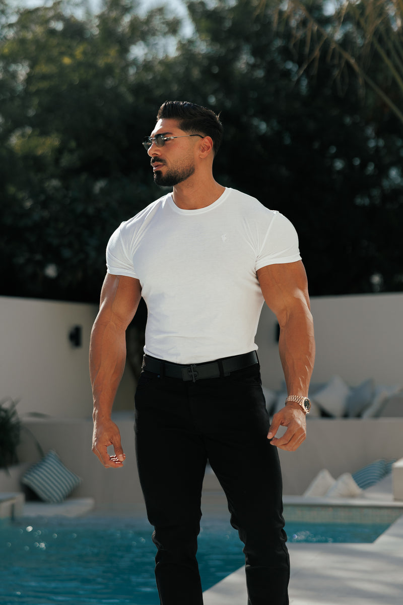 Father Sons White Bamboo Crew T Shirt - FSH576