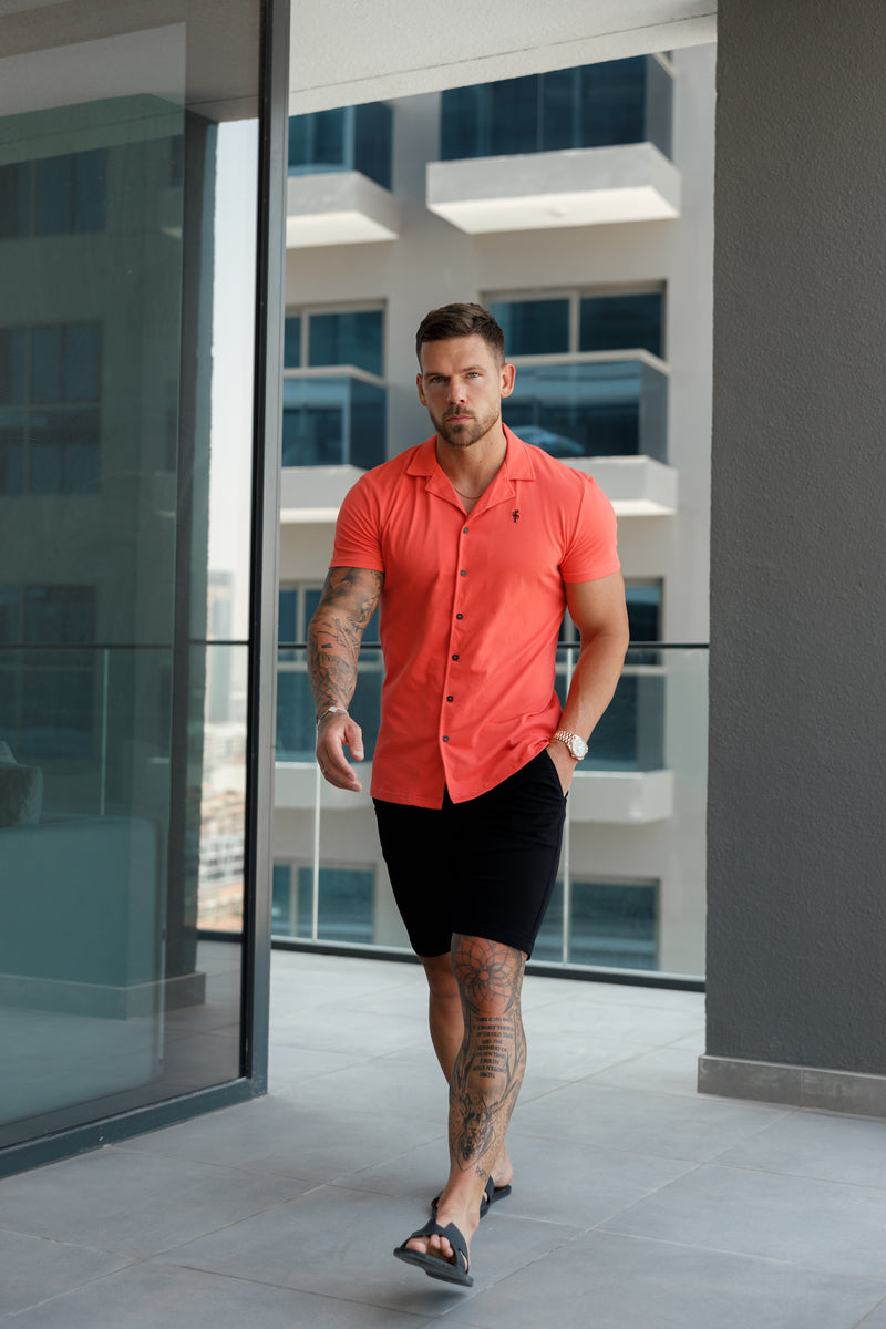 Father Sons Stretch Coral Pique Revere Shirt Short Sleeve - FSH1080 (PRE ORDER 11TH JUNE)