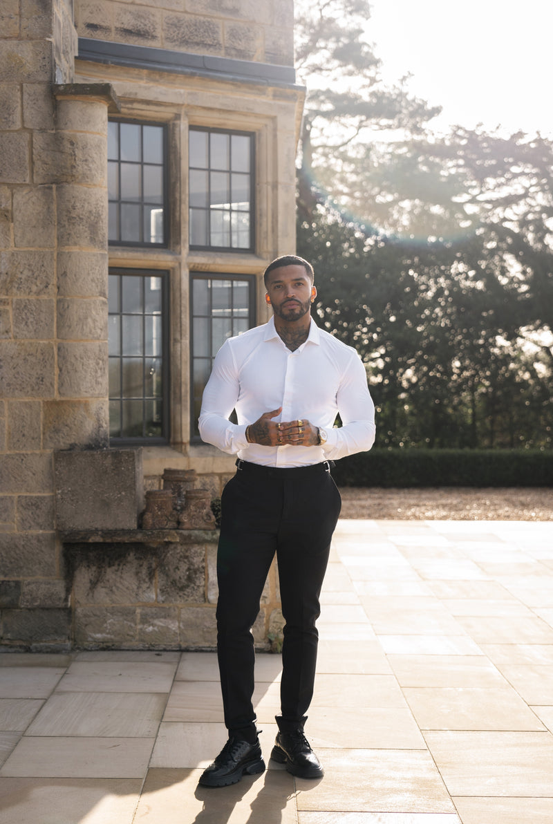 Father Sons Ultra Stretch Compression Shirt Long Sleeve White - FS1233