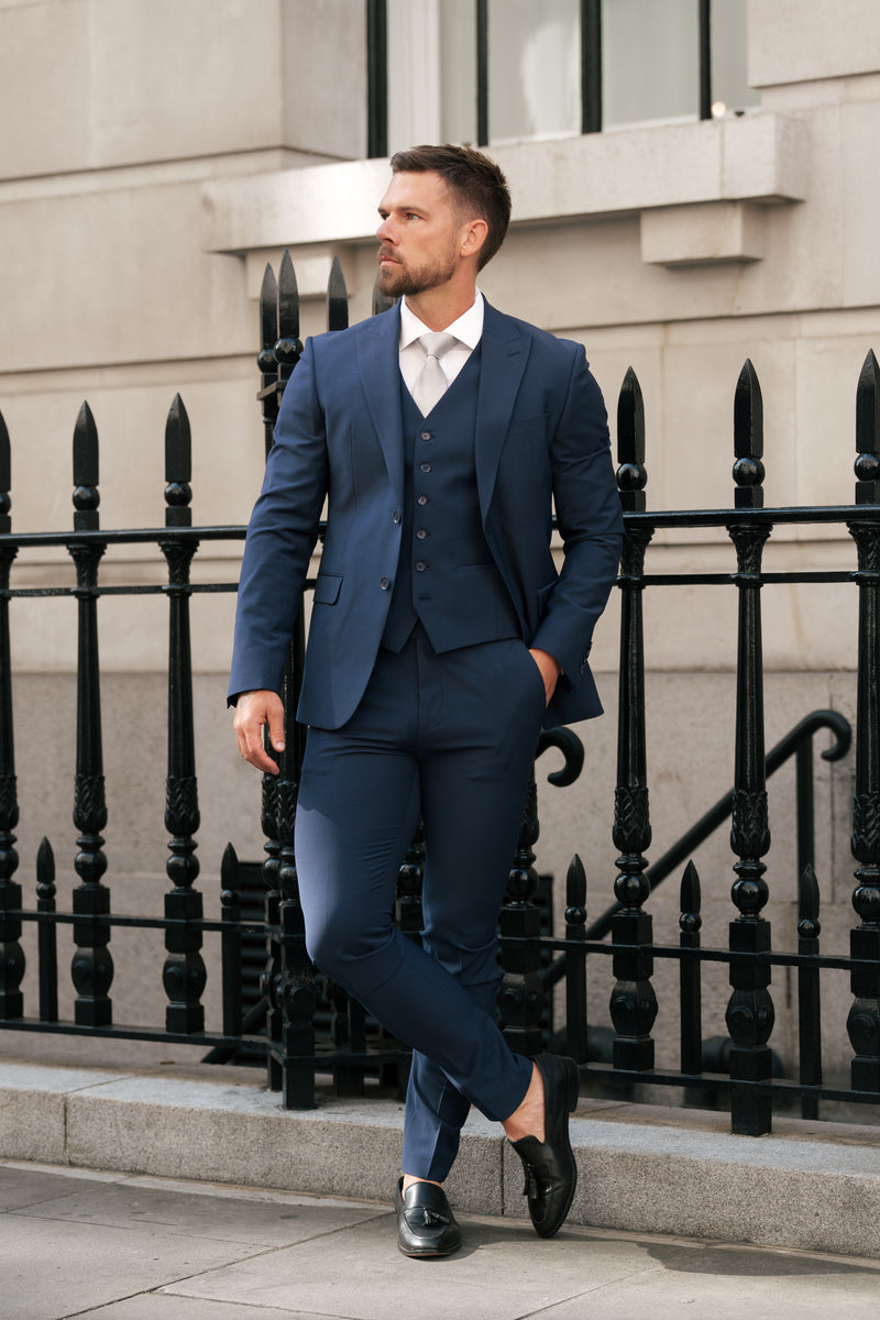 Father Sons Slim Formal Navy Stretch Trousers - FST039 (PRE ORDER 14TH AUGUST)