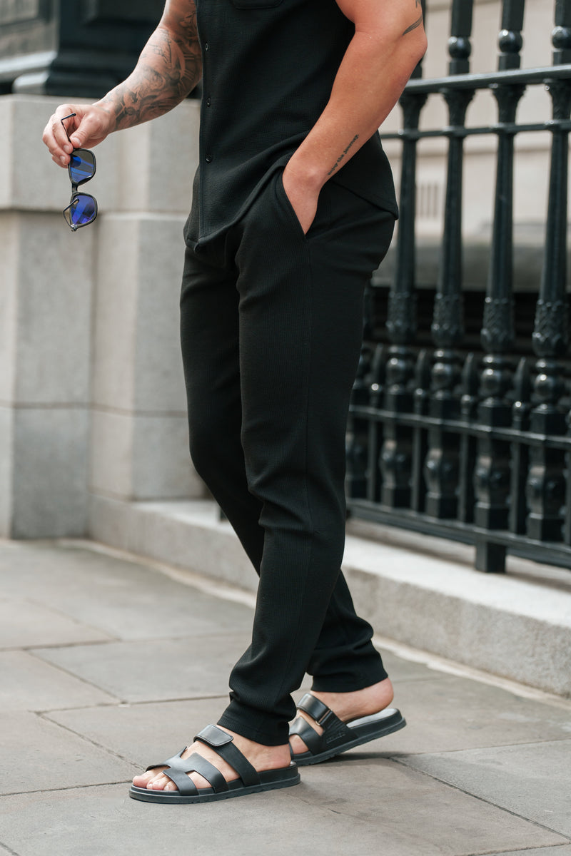 Father Sons Jersey Cord Slim Black Trousers - FSR016 (PRE ORDER 11TH AUGUST)