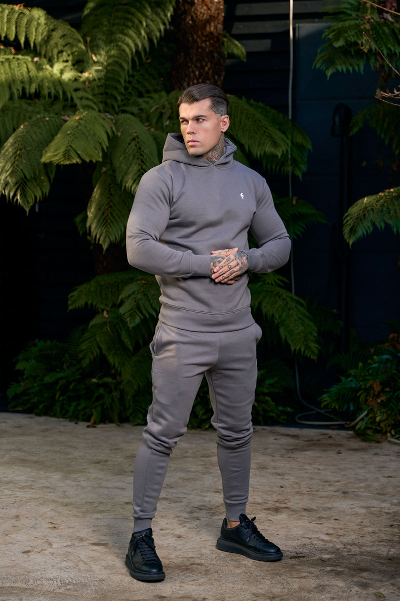 FS Plain Charcoal Tracksuit Bottoms with FS Branding - FSH1199