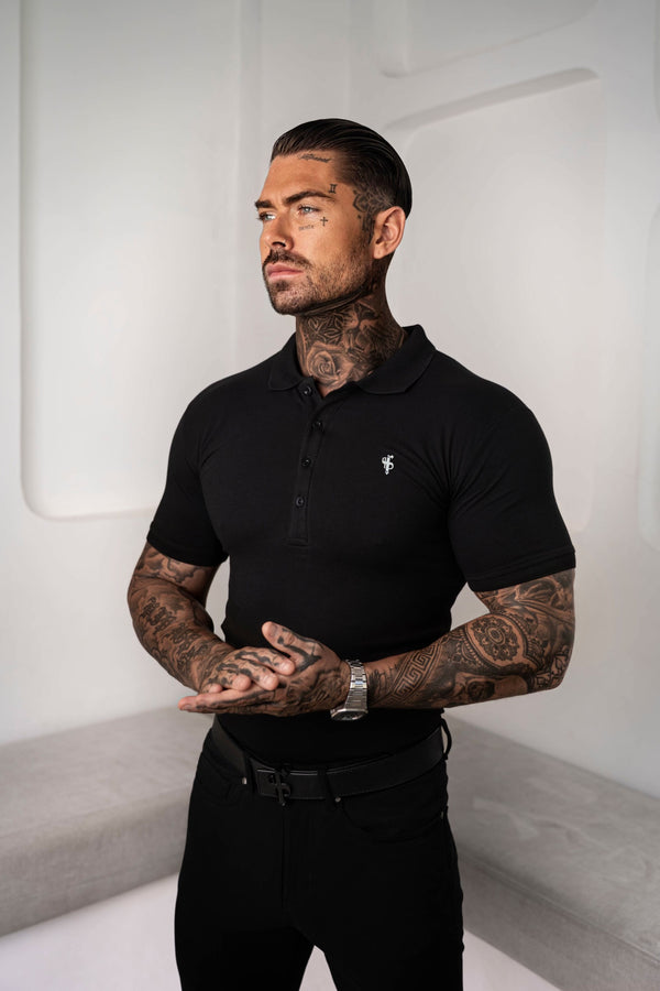 Father Sons Classic Black / Silver Polo Shirt - FSH1403