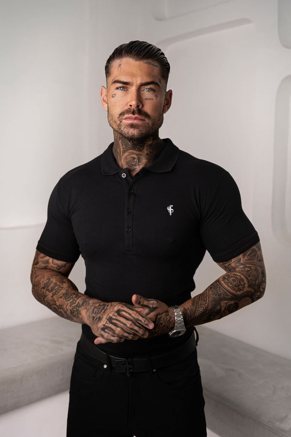 Father Sons Classic Black / Silver Polo Shirt - FSH1403