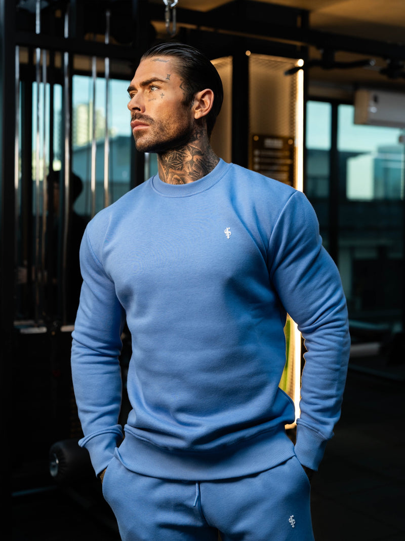 FS Plain Blue Tracksuit Bottoms with FS Branding - FSH1200