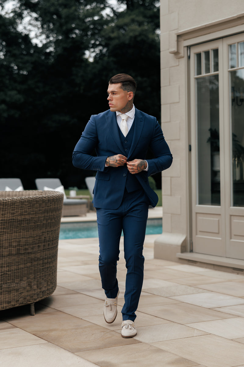 Father Sons Slim Formal Suit Jacket Navy - FSJKT013