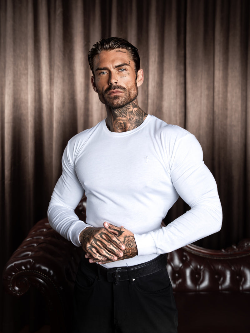 Father Sons White Bamboo Crew Long Sleeve - FSH1417