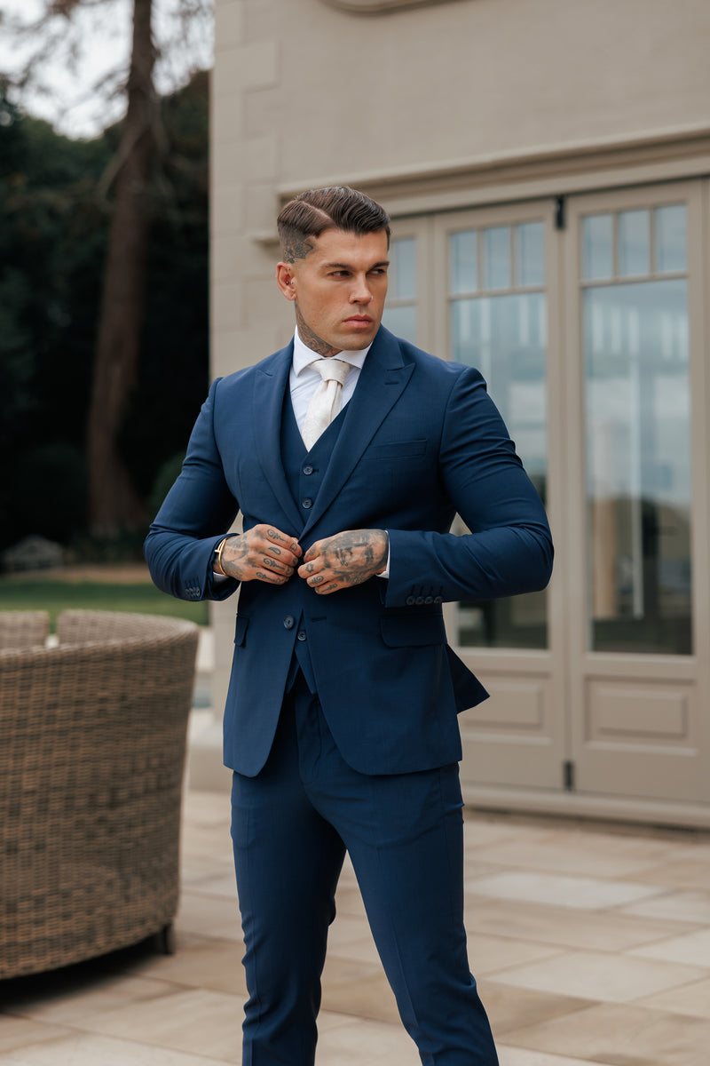 Father Sons Slim Formal Suit Jacket Navy - FSJKT013
