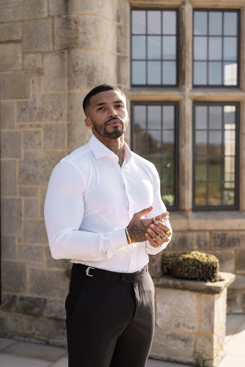 Father Sons Ultra Stretch Compression Shirt Long Sleeve White - FS1233