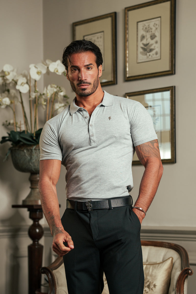 Father Sons Classic Light Grey / Silver Polo Shirt - FSH1406