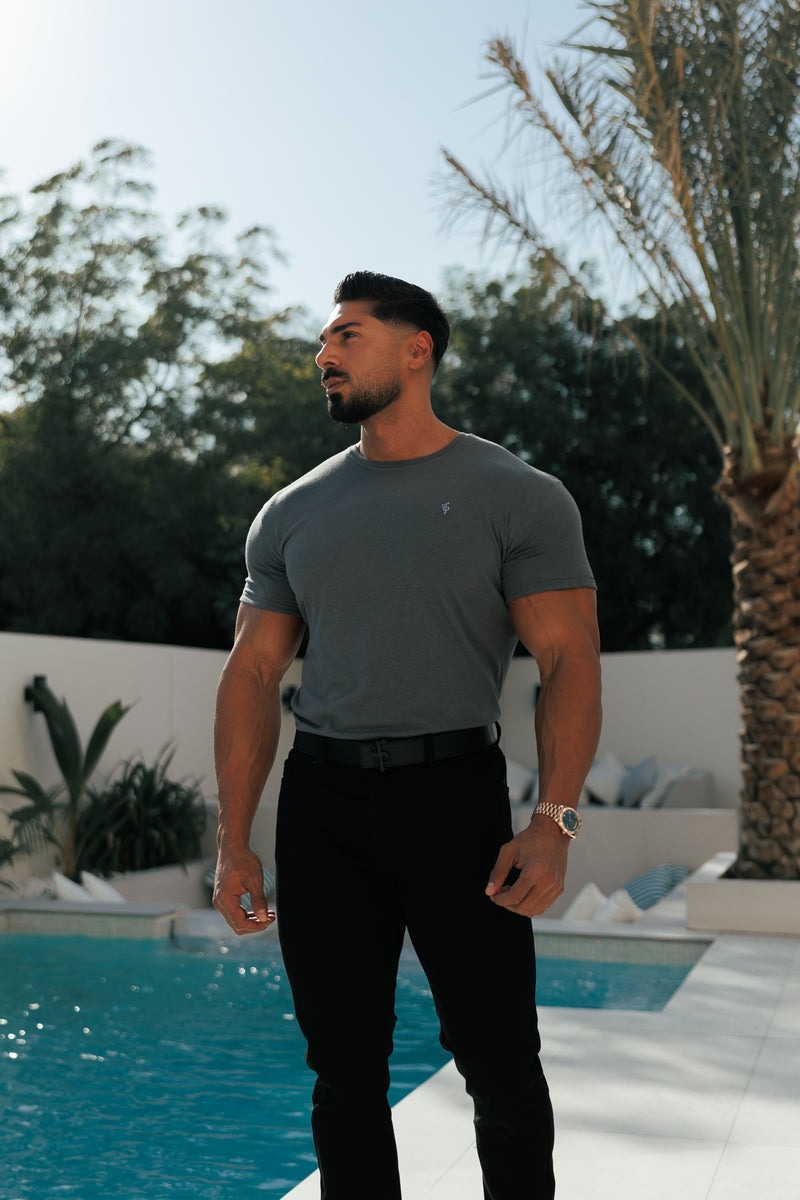 Father Sons Charcoal / Silver Bamboo Crew T Shirt - FSH1212