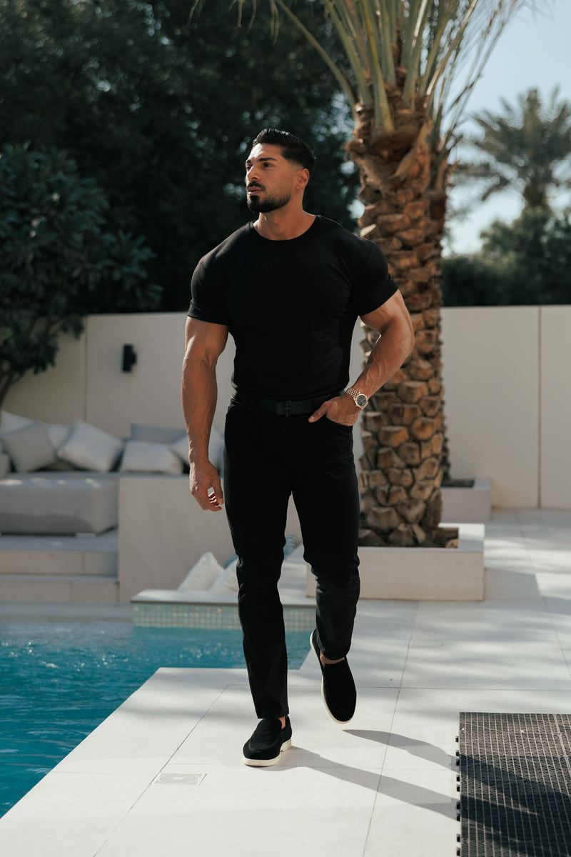 Father Sons Black Bamboo Crew T Shirt - FSH577