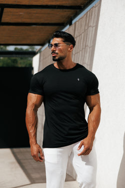 Father Sons Black / Silver Bamboo Crew T Shirt - FSH1210