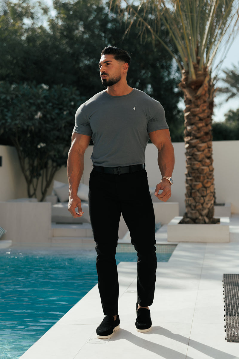 Father Sons Charcoal / Silver Bamboo Crew T Shirt - FSH1212