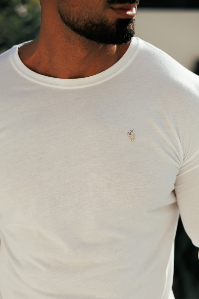 Father Sons White / Silver Bamboo Crew Long Sleeve - FSH1416