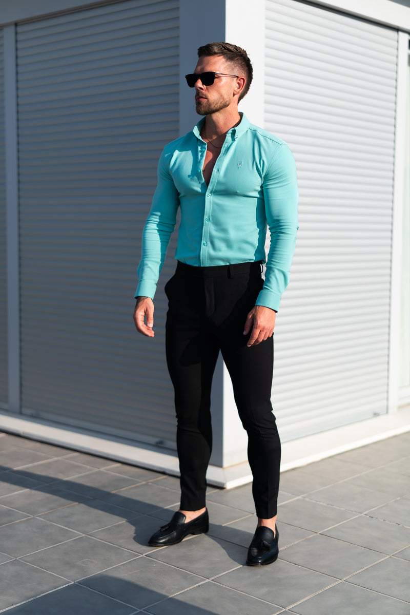 FS Super Slim LS New Mint Scuba with Button Down Collar - FS1116