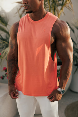 Father Sons Classic Bamboo Dropped Armhole Salmon Vest - FSH1344