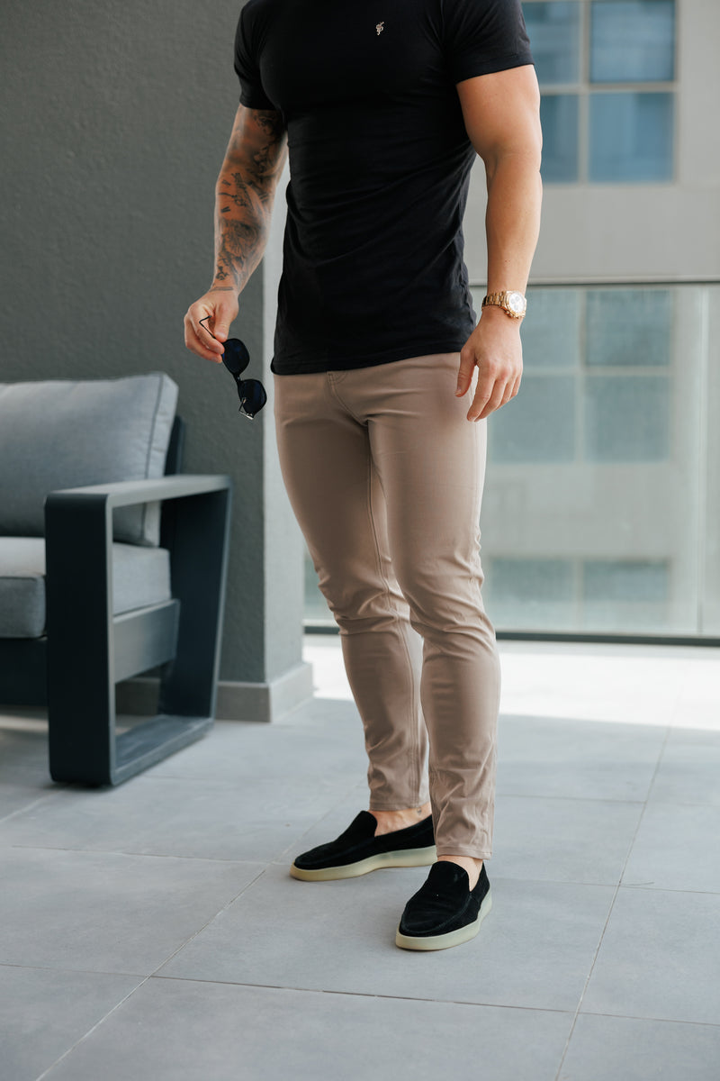 Father Sons Ultra Stretch Taupe Relaxed Jeans - FSJEAN014
