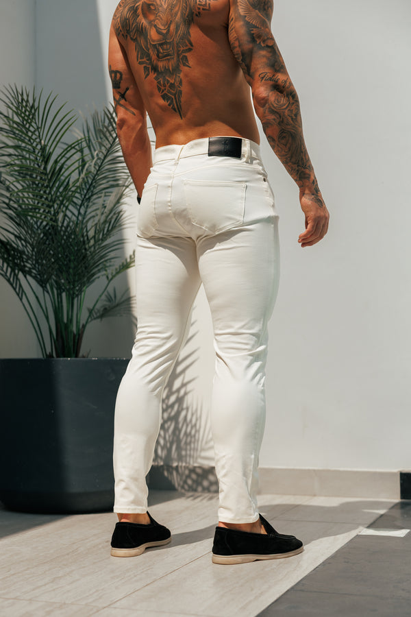 Father Sons Ultra Stretch Cream Relaxed Jeans - FSJEAN009
