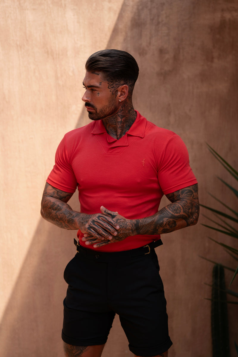 FS Classic Polo With Revere Collar Red - FSH1123