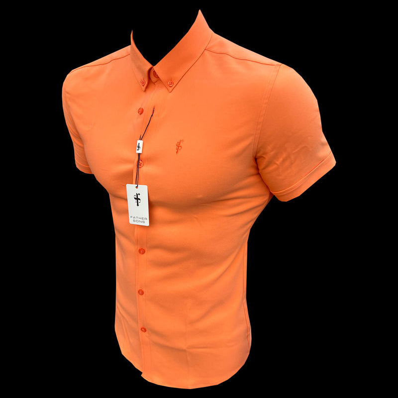 FS Super Slim SS Orange Scuba with Button Down Collar - FS1115