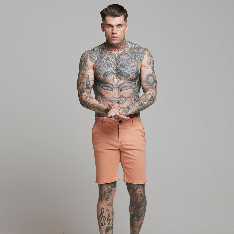 Father Sons Slim Fit Salmon Chino Shorts - FSH317