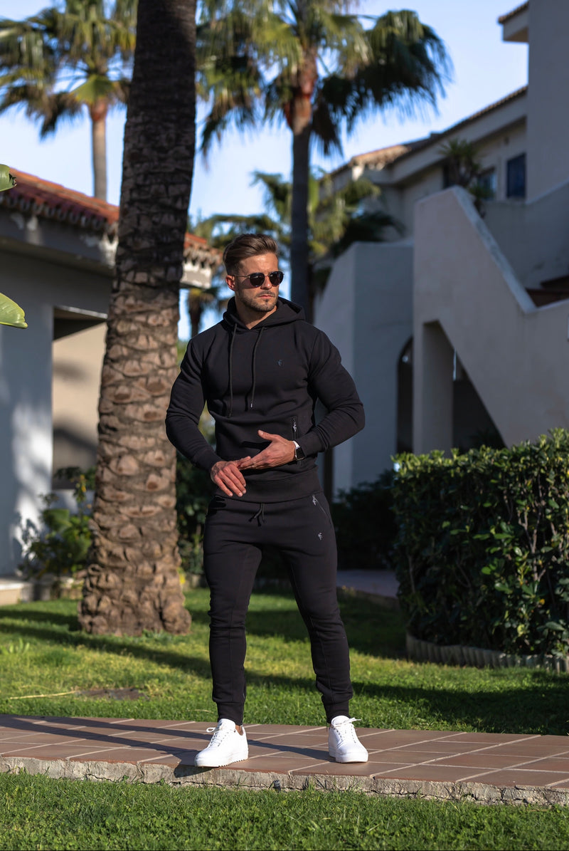 Father Sons Black / Black Tapered Bottoms with Ankle Zip Detail - FSH630